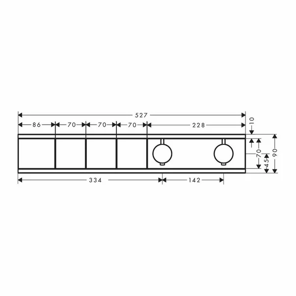 Baterie cada - dus incastrata Hansgrohe RainSelect termostatata alb mat 3 functii [2]