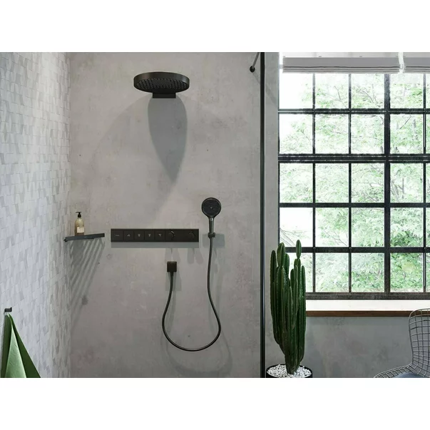 Baterie cada - dus incastrata Hansgrohe RainSelect termostatata negru mat 4 functii [2]