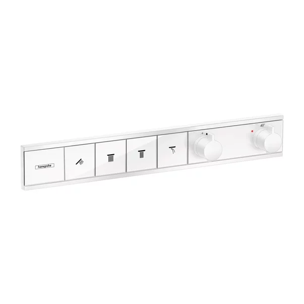 Baterii cada - Baterie cada - dus incastrata Hansgrohe RainSelect termostatata alb mat 4 functii