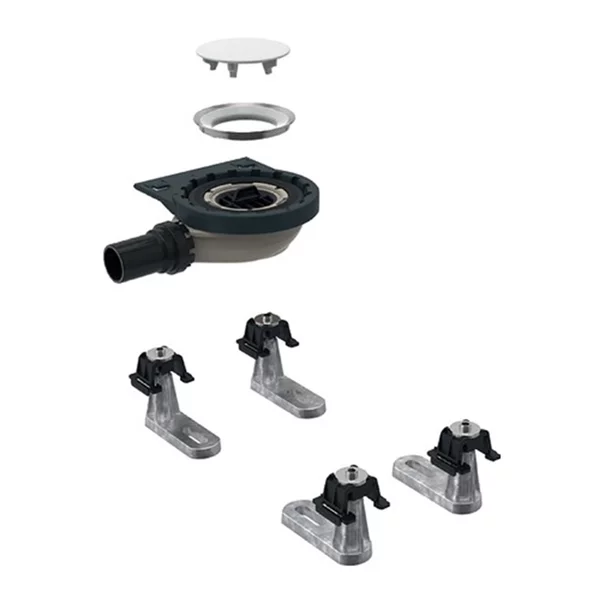Cadite dreptunghiulare - Set instalare cadita dus Geberit Setaplano 4 picioare iesire laterala 30 mm