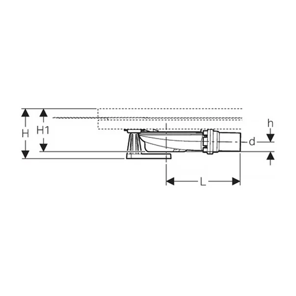 Set instalare cadita dus Geberit Setaplano 4 picioare iesire laterala 30 mm [2]