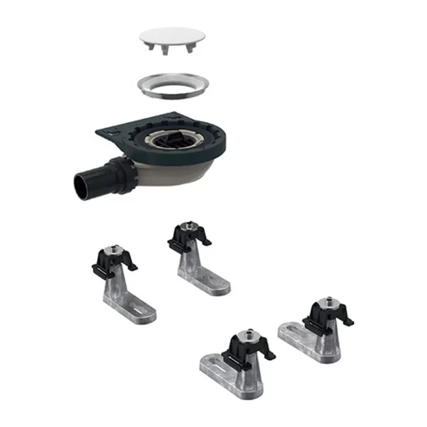 Cadite dreptunghiulare - Set instalare cadita dus Geberit Setaplano 6 picioare iesire laterala 30 mm