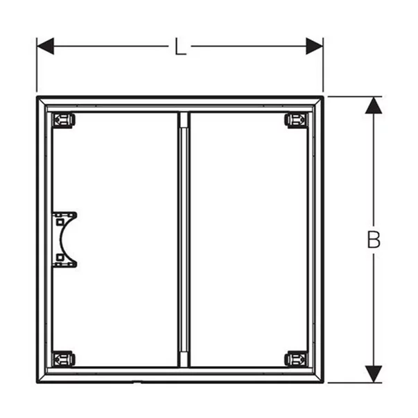 Cadru montaj cadita dus Geberit Setaplano pentru 4 picioare 100x100 cm [2]