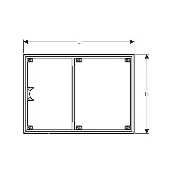 Cadru montaj cadita dus Geberit Setaplano pentru 6 picioare 100x120 cm [2]