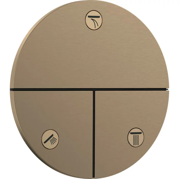 Baterii baie - Ventil incastrat bronz periat Hansgrohe ShowerSelect Comfort S 3 functii