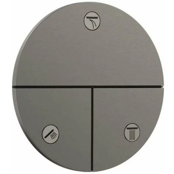 Baterii baie - Ventil incastrat crom periat Hansgrohe ShowerSelect Comfort S 3 functii