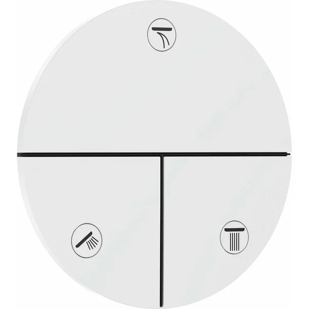 Baterii baie - Ventil incastrat alb mat Hansgrohe ShowerSelect Comfort S 3 functii