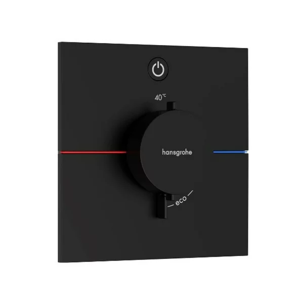 Baterii baie - Baterie dus termostatata incastrata negru mat Hansgrohe ShowerSelect Comfort E 1 functie
