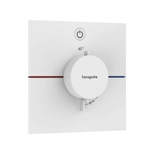 Baterii baie - Baterie dus termostatata incastrata alb mat Hansgrohe ShowerSelect Comfort E 1 functie