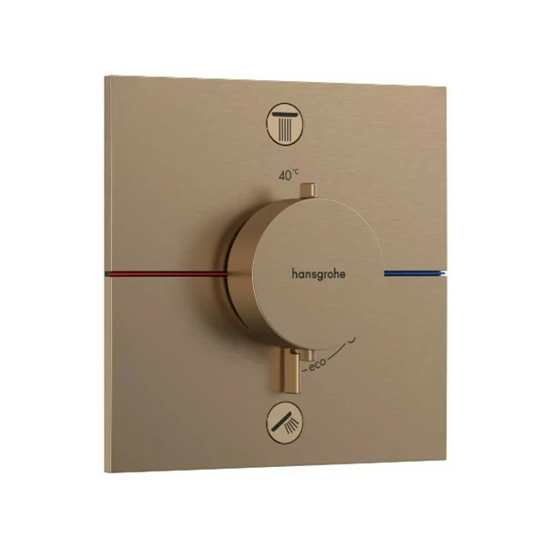 Baterii baie - Baterie dus termostatata incastrata bronz periat Hansgrohe ShowerSelect Comfort E 2 functii