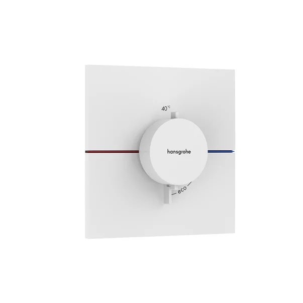 Baterii baie - Baterie dus termostatata incastrata alb mat Hansgrohe ShowerSelect Comfort E