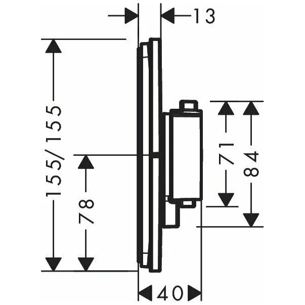 Baterie dus termostatata incastrata alb mat Hansgrohe ShowerSelect Comfort E [2]