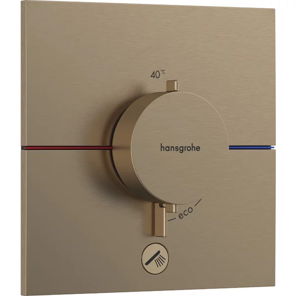 Baterii baie - Baterie dus termostatata incastrata bronz periat Hansgrohe ShowerSelect Comfort E 1 functie si iesire suplimentara