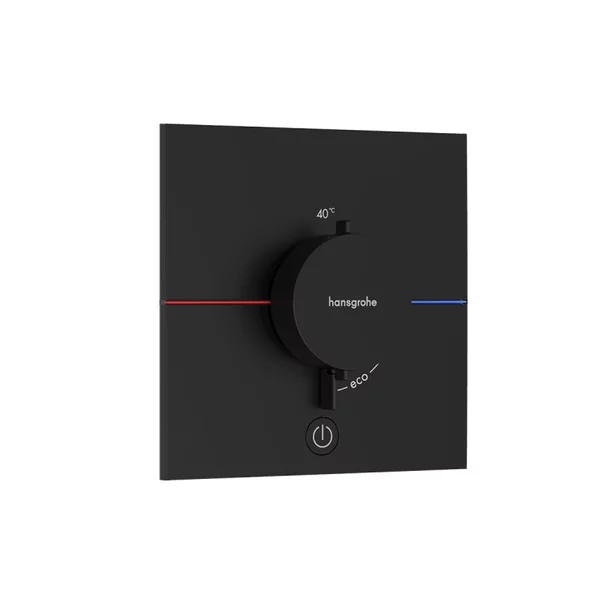Baterii baie - Baterie dus termostatata incastrata negru mat Hansgrohe ShowerSelect Comfort E 1 functie si iesire suplimentara