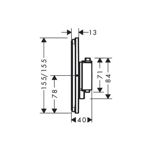Baterie dus termostatata incastrata Hansgrohe ShowerSelect Comfort E 2 functii EN1717 [2]