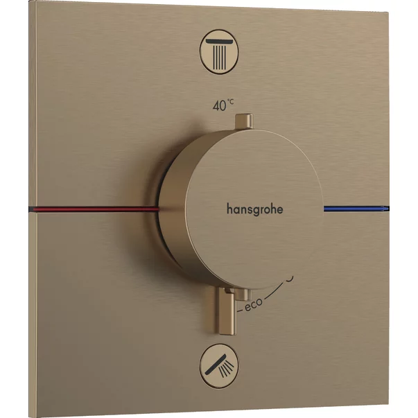 Baterii baie - Baterie dus termostatata incastrata bronz periat Hansgrohe ShowerSelect Comfort E 2 functii EN1717
