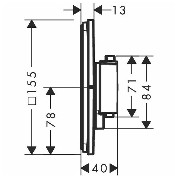 Baterie dus termostatata incastrata alb mat Hansgrohe ShowerSelect Comfort E 2 functii EN1717 [2]