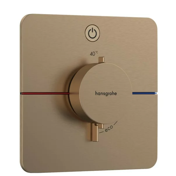 Baterii baie - Baterie dus termostatata incastrata bronz periat Hansgrohe ShowerSelect Comfort Q 1 functie