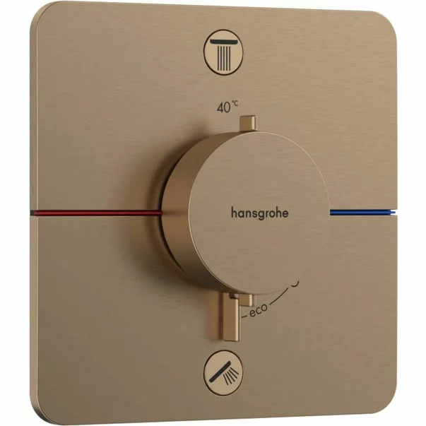 Baterii baie - Baterie dus termostatata incastrata bronz periat Hansgrohe ShowerSelect Comfort Q 2 functii