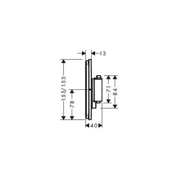 Baterie dus termostatata incastrata crom periat Hansgrohe ShowerSelect Comfort Q 2 functii [2]