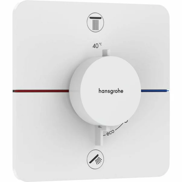 Baterii baie - Baterie dus termostatata incastrata alb mat Hansgrohe ShowerSelect Comfort Q 2 functii