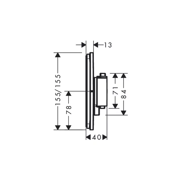 Baterie dus termostatata incastrata alb mat Hansgrohe ShowerSelect Comfort Q 2 functii [2]