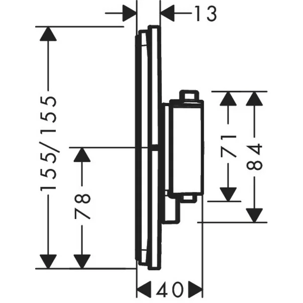 Baterie dus termostatata incastrata alb mat Hansgrohe ShowerSelect Comfort Q  2 functii EN1717 [2]