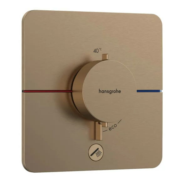 Baterii baie - Baterie dus termostatata incastrata bronz periat Hansgrohe ShowerSelect Comfort Q 1 functie si iesire suplimentara