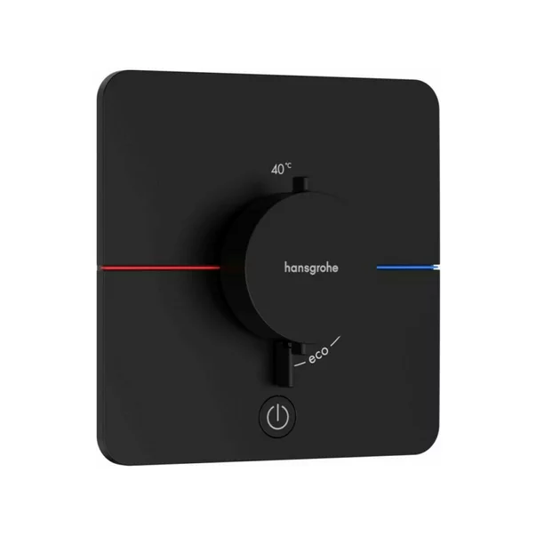 Baterii baie - Baterie dus termostatata incastrata negru mat Hansgrohe ShowerSelect Comfort Q 1 functie si iesire suplimentara