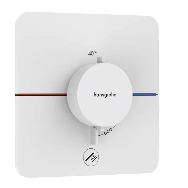 Baterii baie - Baterie dus termostatata incastrata alb mat Hansgrohe ShowerSelect Comfort Q 1 functie si iesire suplimentara