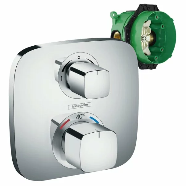 Baterii baie - Baterie dus termostatata Hansgrohe Ecostat E incastrata plus corp incastrat iBox