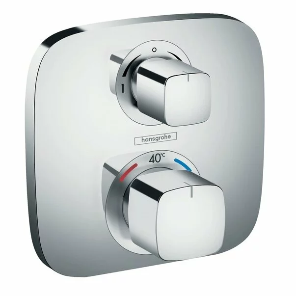 Baterie dus termostatata Hansgrohe Ecostat E incastrata plus corp incastrat iBox [2]