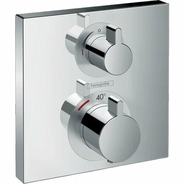 Baterii baie - Baterie dus termostatata Hansgrohe Ecostat Square cu montaj incastrat crom 1 functie