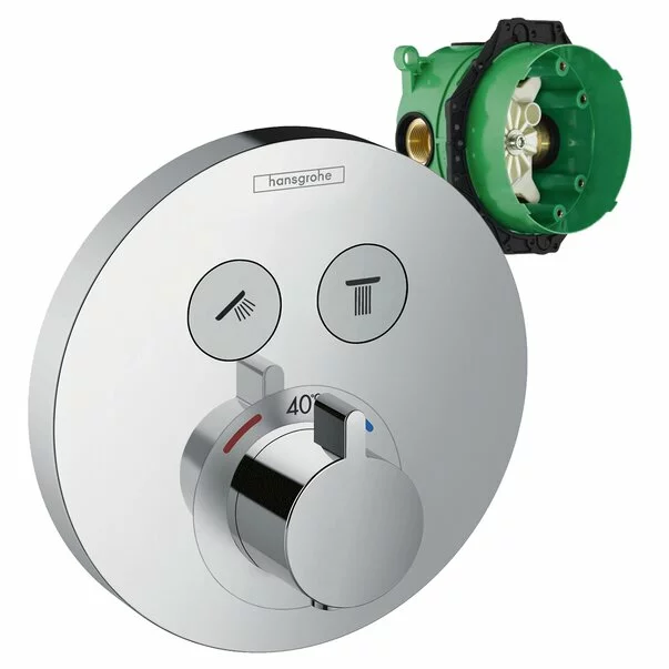 Baterii baie - Baterie dus incastrata Hansgrohe ShowerSelect S cu 2 functii crom lucios plus iBox