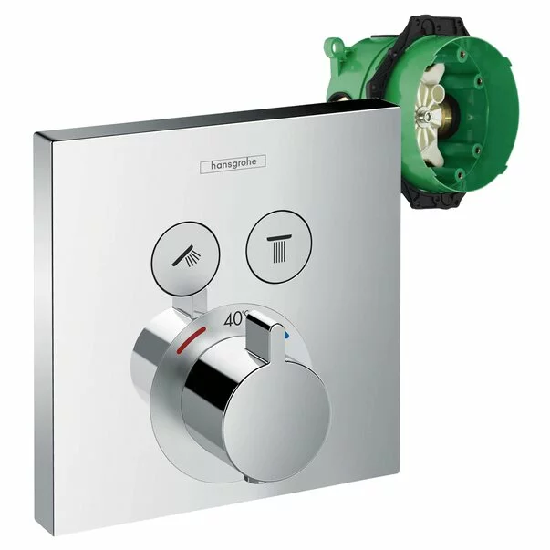 Baterii baie - Baterie dus incastrata Hansgrohe ShowerSelect crom lucios 2 functii plus iBox