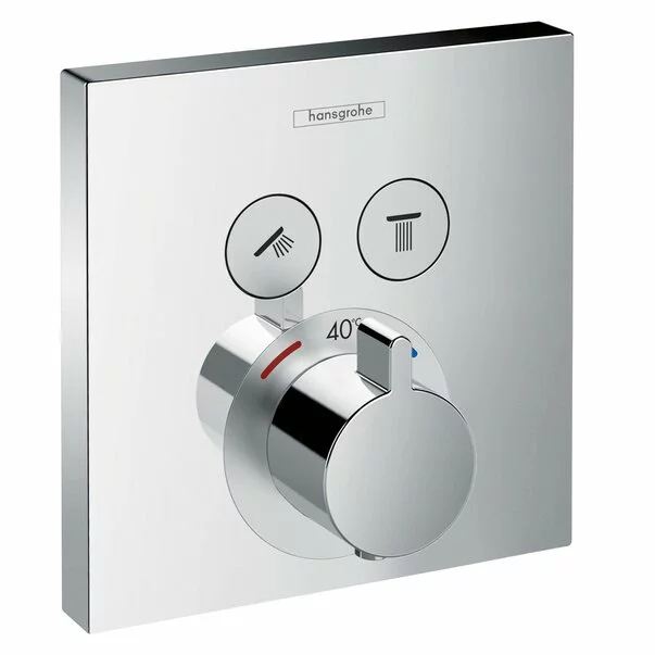 Baterie dus incastrata Hansgrohe ShowerSelect crom lucios 2 functii plus iBox [3]