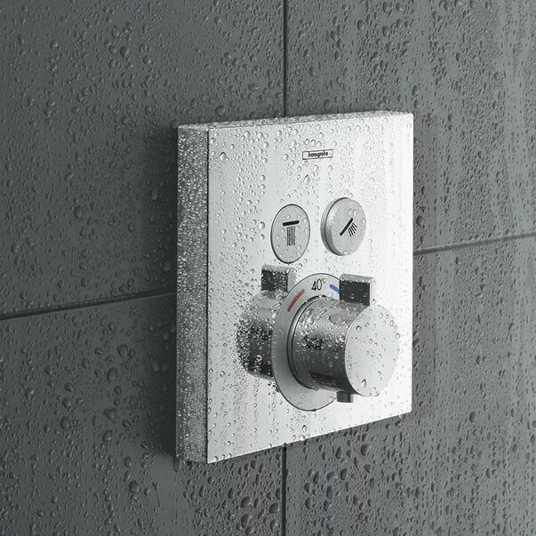 Baterie dus incastrata Hansgrohe ShowerSelect crom lucios 2 functii plus iBox [6]