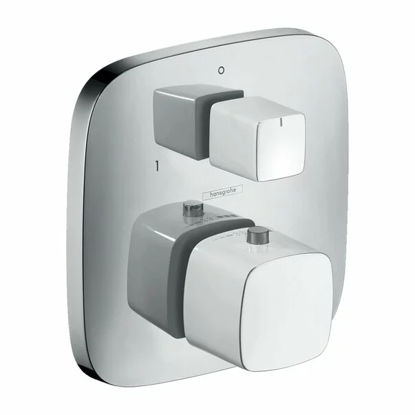 Baterii cada - Baterie cada - dus incastrata Hansgrohe PuraVida alb - crom
