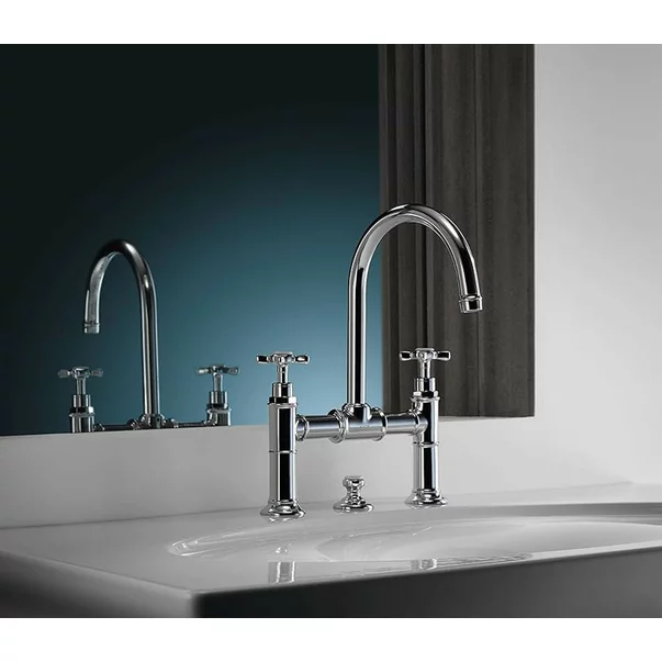 Baterii baie - Baterie lavoar monocomanda Hansgrohe Axor Montreux 220 cu 2 elemente