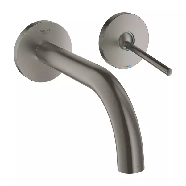 Baterie lavoar incastrata Grohe Atrio antracit periat Hard Graphite 19 cm fara corp ingropat [2]