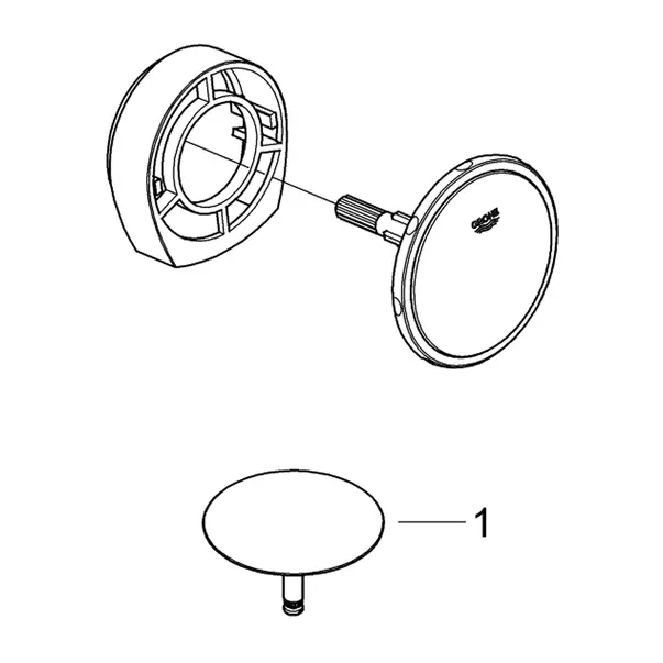 Capac sifon si preaplin Grohe Talentofill antracit periat Hard Graphite [3]