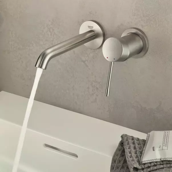 Baterii lavoar - Baterie lavoar incastrata Grohe Essence 23 cm crom periat Supersteel fara corp ingropat