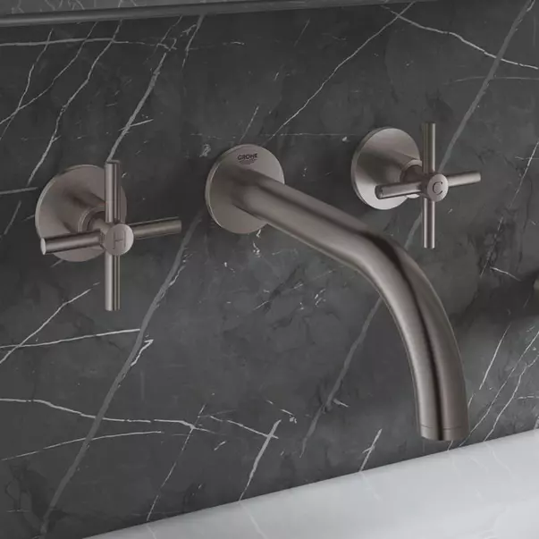 Baterie lavoar incastrata Grohe Atrio 3 elemente antracit periat Hard Graphite [2]