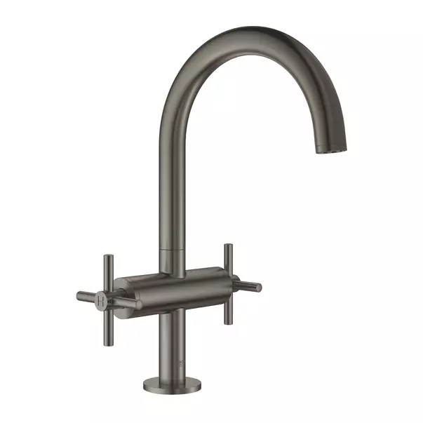 Baterie lavoar cu manere cruce Grohe Atrio L dubla comanda antracit periat Hard Graphite [1]