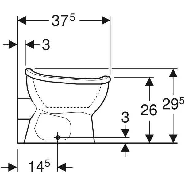 Vas wc pe pardoseala pentru bebelusi si copii mici Geberit Bambini cu spalare verticala [3]