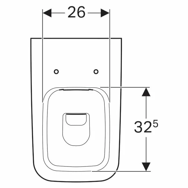 Vas wc pe pardoseala Geberit Icon Square Rimfree fara capac alb cu spalare verticala [3]