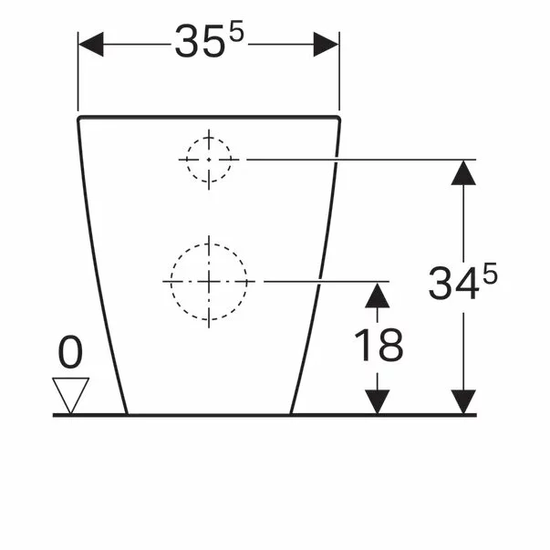 Vas wc pe pardoseala Geberit Icon Square Rimfree fara capac alb cu spalare verticala [4]
