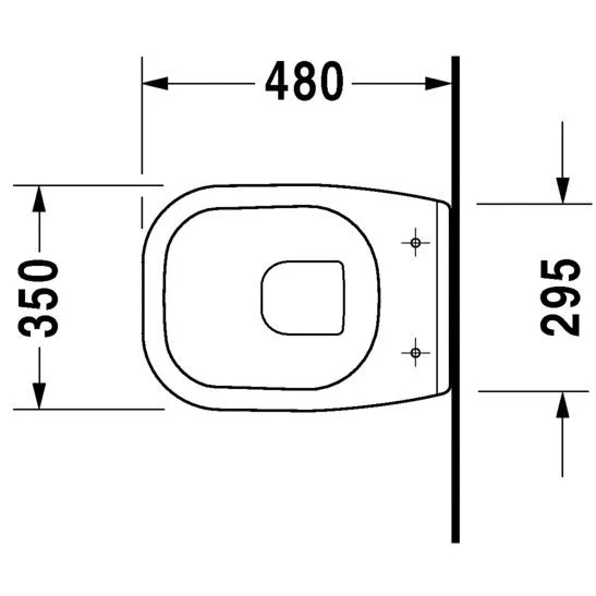 Vas WC suspendat Duravit D-CODE 35x48 cm evacuare orizontala, compact [4]
