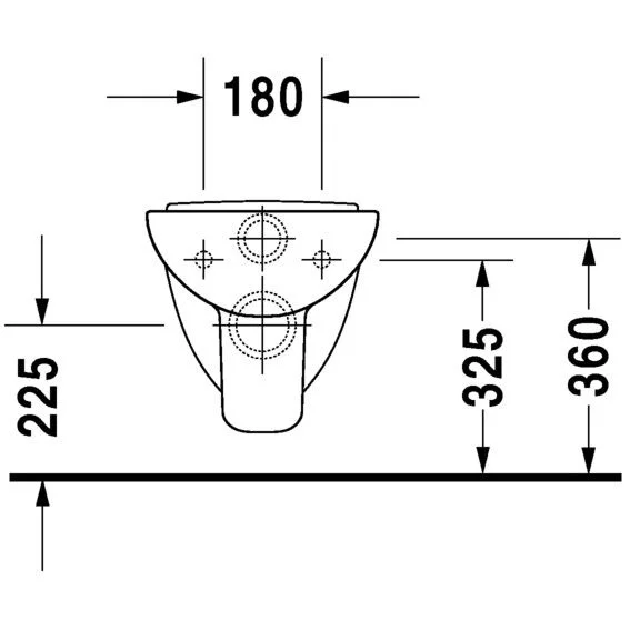 Vas WC suspendat Duravit D-CODE 35x48 cm evacuare orizontala, compact [6]