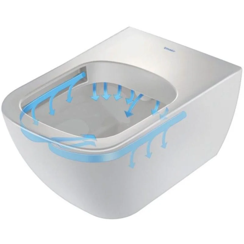 Vas WC suspendat Duravit Happy D.2 Rimless 37x54 cm evacuare orizontala [2]